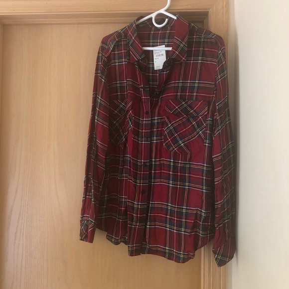 Sanctuary Tops - Red Plaid Flannel